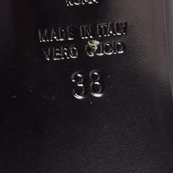 Fendi Black Leather Pointed Toe Pumps Size 38