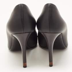 Fendi Black Leather Pointed Toe Pumps Size 38
