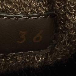 Pre Owned Fendi Cream/Black Suede and Leather Low Top Sneakers Size  36