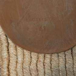 Pre Owned Fendi Black/Beige Knit Fabric Pearl Embellished Espadrille Flats Size 41