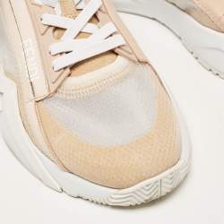 Fendi Tricolor Suede and Mesh Flow Low Top Sneakers Size 38 