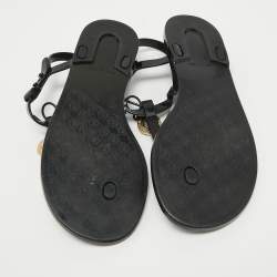 Fendi Black Jelly Sunny Thong Flat Sandals Size 40