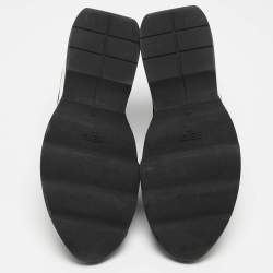 Pre Owned Fendi Black/Brown Knit Fabric and Canvas Sock High Top  Sneakers Size 40