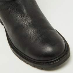 مملوكة مسبقًا Fendi Black Leather Knee Length Boots Size 36