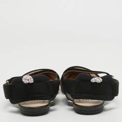Fendi Multicolor Mesh and Leather Slingback Colibri Flats Size 37