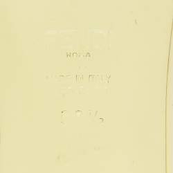 Pre Owned Fendi Green Patent Leather Slide Sandals Size 38.5