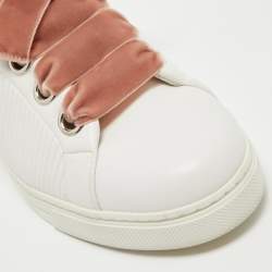 Pre Owned Fendi White Leather Low Top Sneakers Size 40