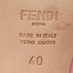 Fendi Pink Suede and Jelly Promenade Sandals Size 40