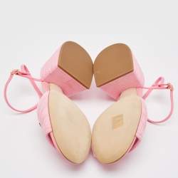 Fendi Pink Suede and Jelly Promenade Sandals Size 40