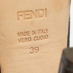 Pre Owned Fendi Brown Zucca Canvas Fendista Platform Pumps Size 39