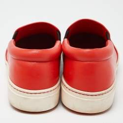 Fendi Tri Color Leather Monster Slip On Sneakers Size 38.5