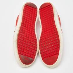 Fendi Tri Color Leather Monster Slip On Sneakers Size 38.5