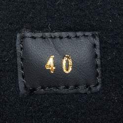 Pre Owned Fendi Pink/Brown Satin and Nylon Combat Boots Size 40