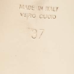 مملوكة مسبقًا Fendi Black/Beige Leather Slingback Pumps Size 37 