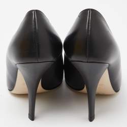 Pre Owned Fendi Black/Beige Leather Pointed Toe Pumps Size 38