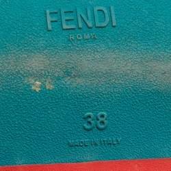 Fendi Black Leather Flowerland Slip On Sneakers Size 38