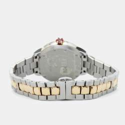 Pre Owned Fendi Mother of Pearl Diamond Topaz Two-Tone Stainless Steel IShine F121124500T01 Women's Wristwatch 33.50 mm