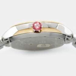 Pre Owned Fendi Mother of Pearl Diamond Topaz Two-Tone Stainless Steel IShine F121124500T01 Women's Wristwatch 33.50 mm