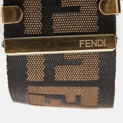 Pre Owned Fendi Black Gold Plated Stainless Steel Zip Code 1130G Women's Wristwatch 45.50 mm