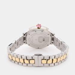 Fendi Mother of Pearl Diamond Topaz Two-Tone Stainless Steel IShine F121124500T01 Women's Wristwatch 33.50 mm