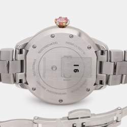 Fendi Mother of Pearl Diamond Topaz Two-Tone Stainless Steel IShine F121124500T01 Women's Wristwatch 33.50 mm