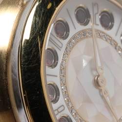 Fendi Mother of Pearl Diamond Topaz Two-Tone Stainless Steel IShine F121124500T01 Women's Wristwatch 33.50 mm