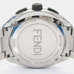 Fendi Black Stainless Steel Momento 21200G Quartz Women's Wristwatch 40.5 mm