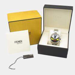 Fendi Black Stainless Steel Momento 21200G Quartz Women's Wristwatch 40.5 mm