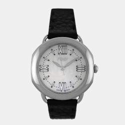 Pre Owned Fendi Selleria F8020345H0 Quartz Mother of Pearl Dial Stainless Steel Women's Wristwatch 36 mm