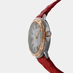 Pre Owned Fendi Selleria F8302345H0 Quartz Mother of Pearl Dial Gold Plated Stainless Steel Women's Wristwatch 36 mm