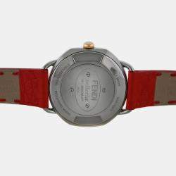 Pre Owned Fendi Selleria F8302345H0 Quartz Mother of Pearl Dial Gold Plated Stainless Steel Women's Wristwatch 36 mm