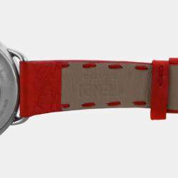 Pre Owned Fendi Selleria F8302345H0 Quartz Mother of Pearl Dial Gold Plated Stainless Steel Women's Wristwatch 36 mm