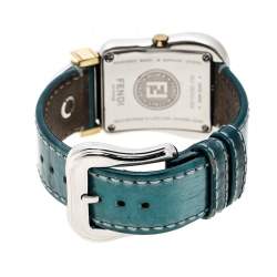 Pre Owned Fendi White Mother of Pearl Gold Plated Stainless Steel 3800G Women's Wristwatch 33 mm