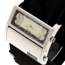 Fendi Cream Stainless Steel Zip Code1120G Women's Wristwatch 45 mm