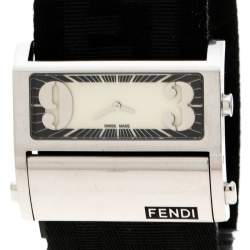 Fendi Cream Stainless Steel Zip Code1120G Women's Wristwatch 45 mm