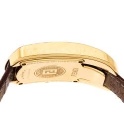 Pre Owned Fendi Yellow Gold Plated Steel Diamond Chameleon 30000M Women's Wristwatch 29 mm