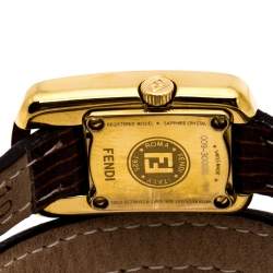 Pre Owned Fendi Yellow Gold Plated Stainless Steel Double Wrap 30000L Women's Wristwatch 18 mm