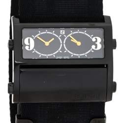 Pre Owned Fendi Black PVD Coated Stainless Steel Zip Code 1170G Women's Wristwatch 45.50 mm