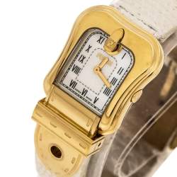 Pre Owned  Fendi Mother of Pearl Gold Plated Stainless Steel B.Fendi 3800L Women's Wristwatch 23 mm