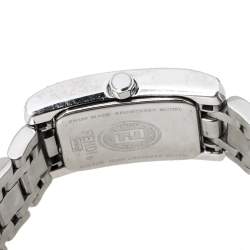 Pre Owned Fendi White Stainless Steel Diamond Orologi 7000L Women's Wristwatch 21 mm