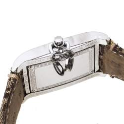 Pre Owned Fendi Mother Of Pearl Stainless Steel Canvas 7100M Women's Wristwatch 27 mm