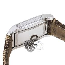 Pre Owned Fendi Mother Of Pearl Stainless Steel Canvas 7100M Women's Wristwatch 27 mm
