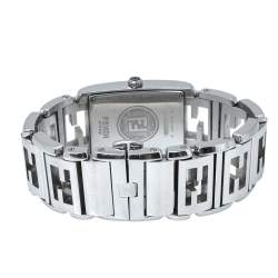 Pre Owned Fendi Silver Stainless Steel Orologi 1200G Women's Wriswatch 24 mm