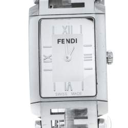 Pre Owned Fendi Silver Stainless Steel Orologi 1200G Women's Wriswatch 24 mm