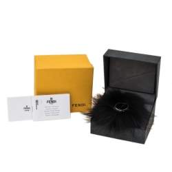 Pre Owned Fendi Black Stainless Steel My Way Fur Glamy 35000M Women's Wristwatch 36 mm