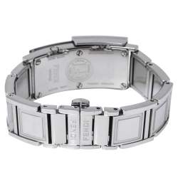 Pre Owned Fendi White/Black Stainless Steel Secret 5500L Women's Wristwatch 20 mm