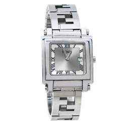 Pre Owned Fendi Silver Stainless Steel Quadro 6000G Women's Wristwatch 30 mm