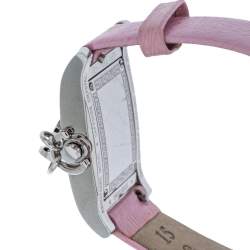 Pre Owned Fendi Mother of Pearl Leather Stainless Steel 7100L Women's Wristwatch 21 MM
