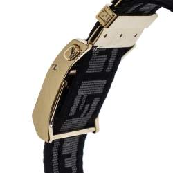 Pre Owned Fendi Cream Gold Tone Stainless Steel 1130L Zip Code Women Wristwatch 38MM