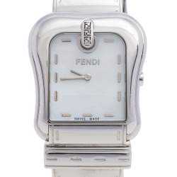 Pre Owned Fendi Mother Of Pearl Stainless Steel B.Fendi 3800G Women's Wristwatch 33 mm